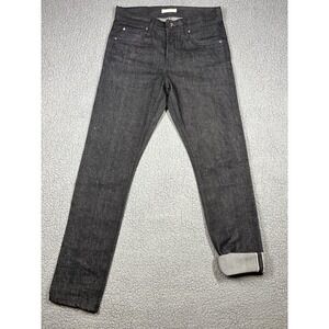 The‎ Unbranded Brand Jeans Mens 29x30 Gray UB404 Tight Skinny Selvedge Raw Denim
